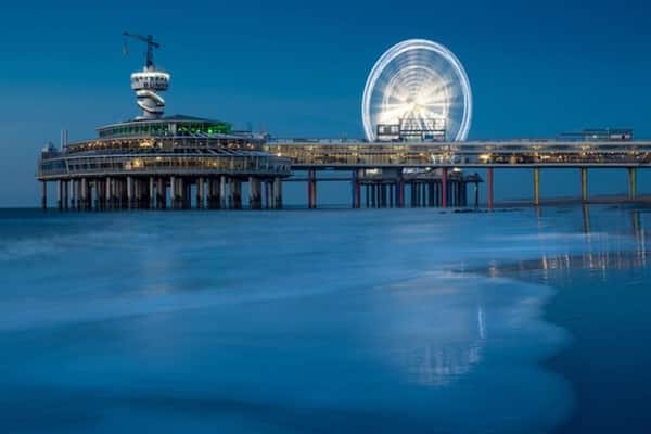 Scheveningen Pier during bluehour