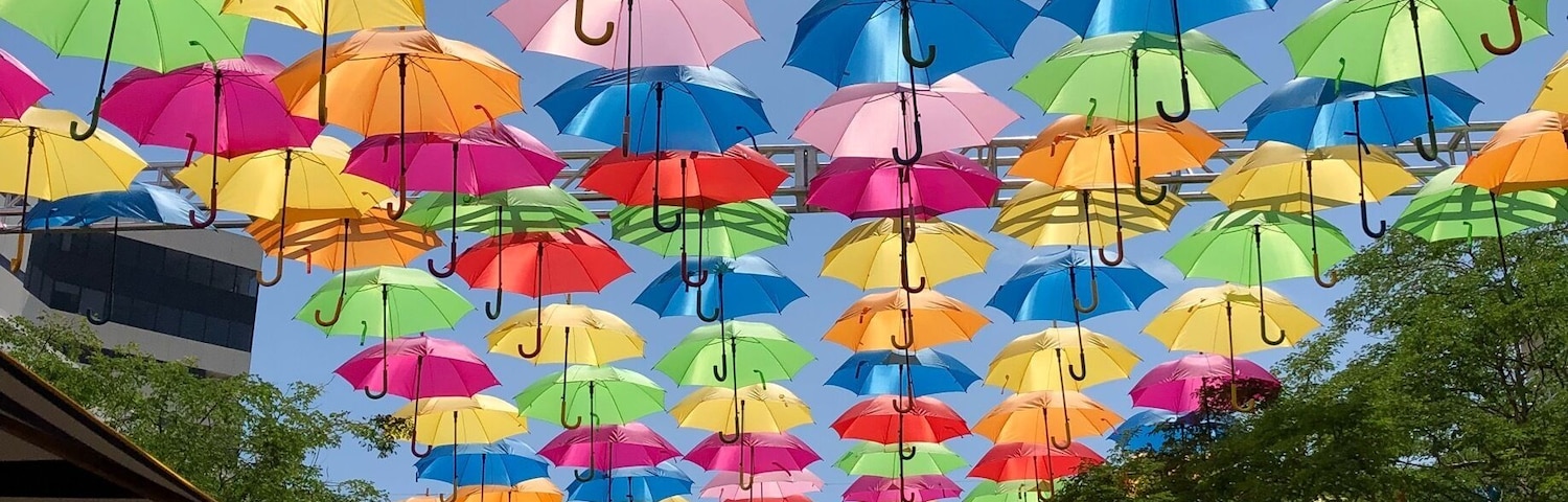 Umbrella Sky Art Installation #LifeAtExpedia ☂