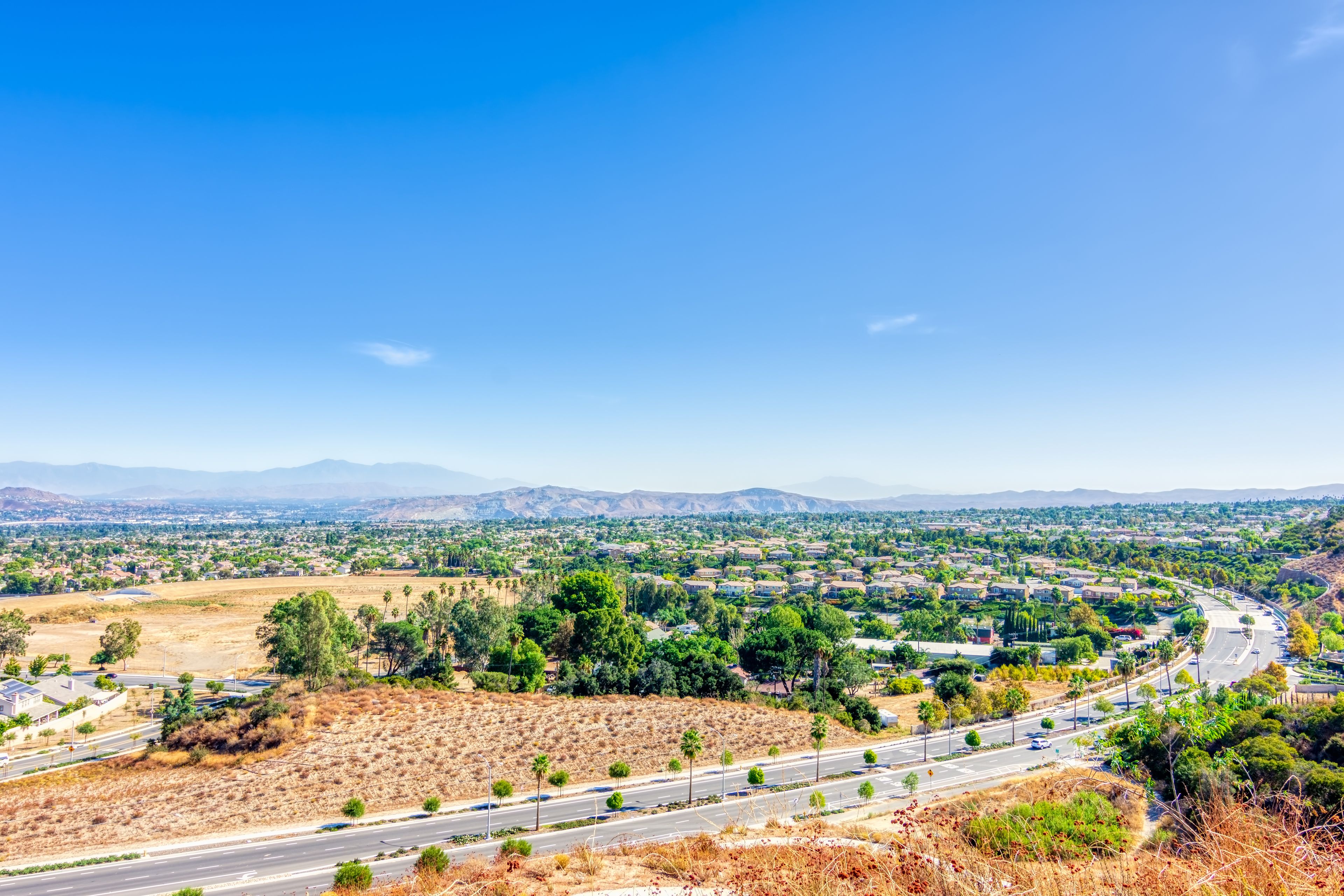 aerial view of southern california
