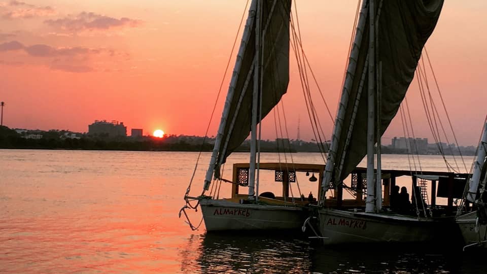 Sunset faluca ride. Amazing way to see the Nile