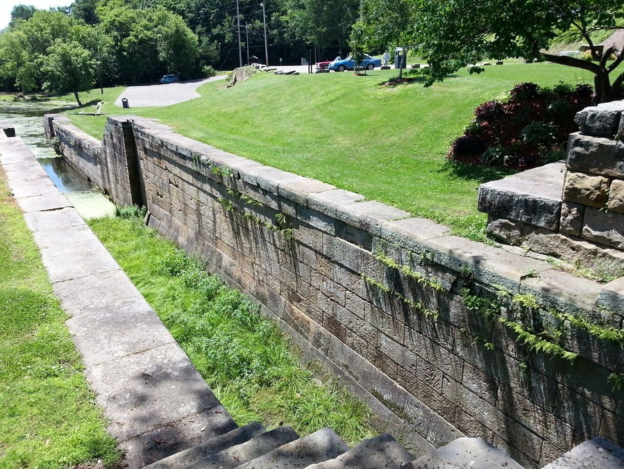This park not far from Roscoe Village has part of the old canal system.   Locals have made it a lovely park for picnicking.
