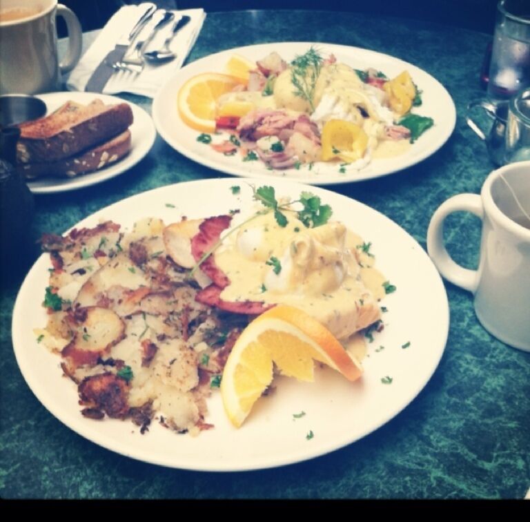 Cute patio. Tasty foods.