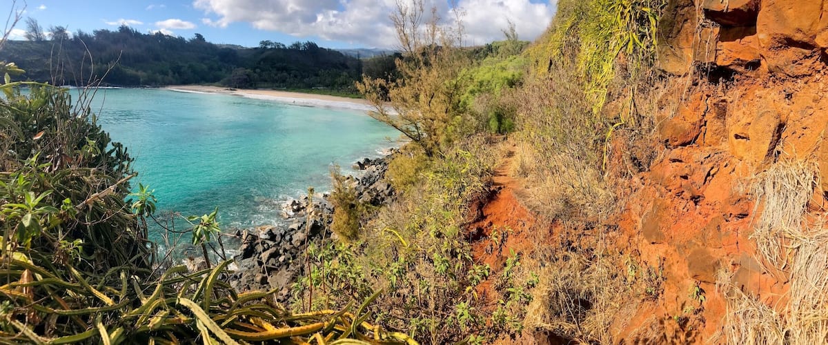 Walk down to beach Kukui’ula Beach