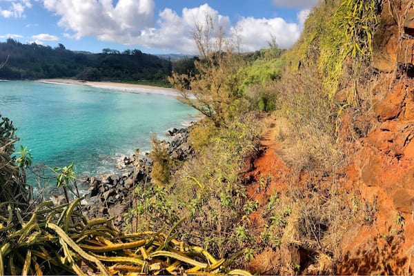 Walk down to beach Kukui’ula Beach