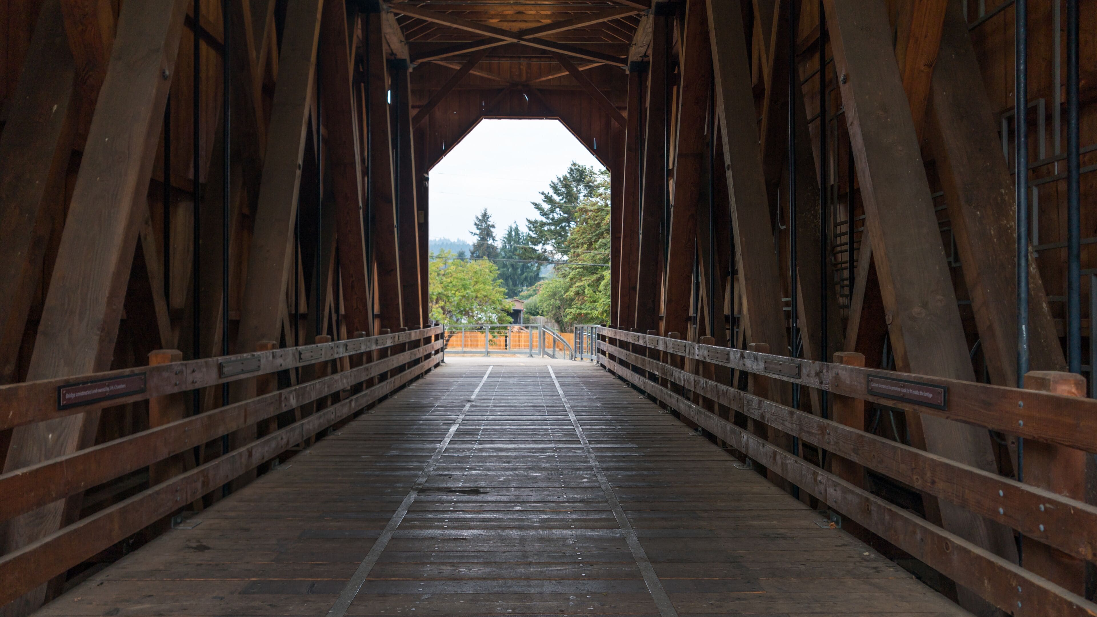 Chambers Covered Railroad Bridge in Cottage Grove, Oregon, United States