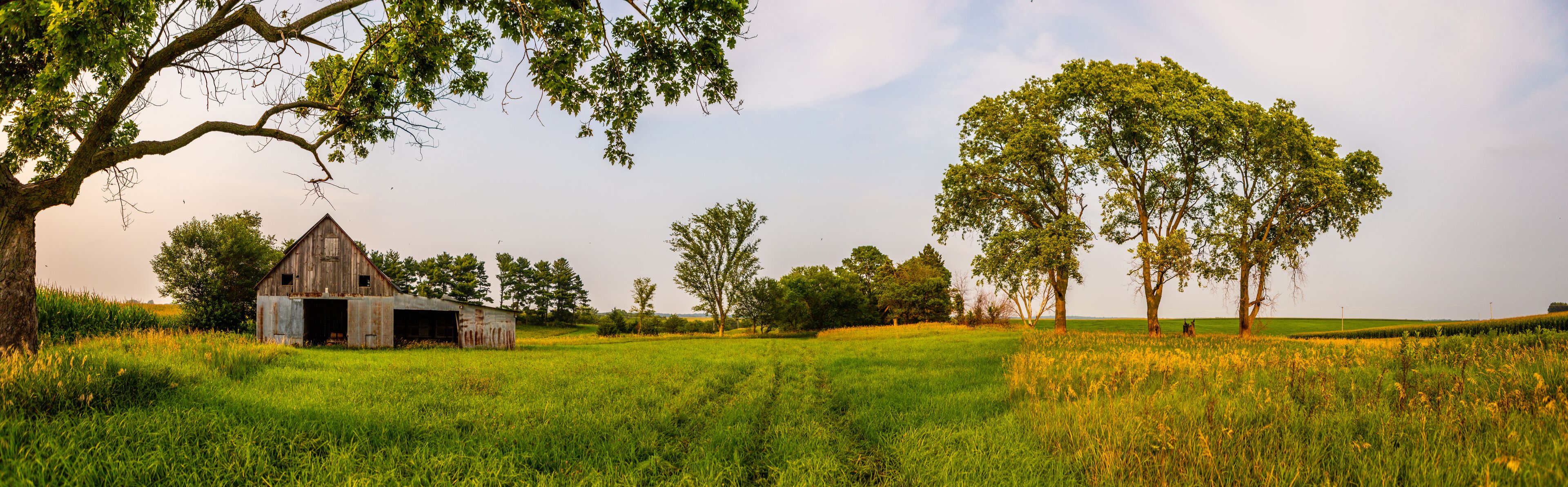 Illinois Steel Barn Panoramic Prairie 