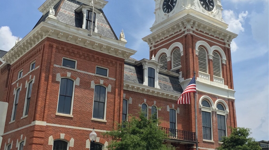 The Newton County courthouse in Covington, GA. Constructed in 1884, it has been the back drop for several movies and tv shows such as Vampire Diaries, In the Heat of the Night, The Dukes of Hazzard, My Cousin Vinny, and many more.