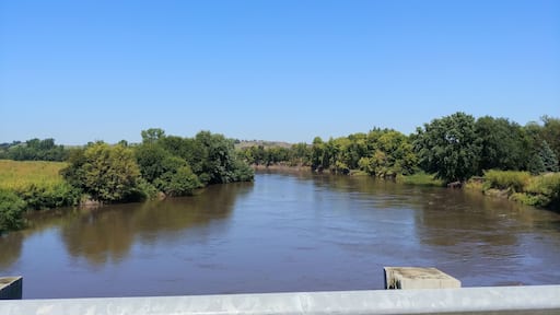 The river was at flood stage summer 2019.