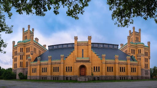 The historic landmark building Cranston Street Armory in Providence, Rhode Island