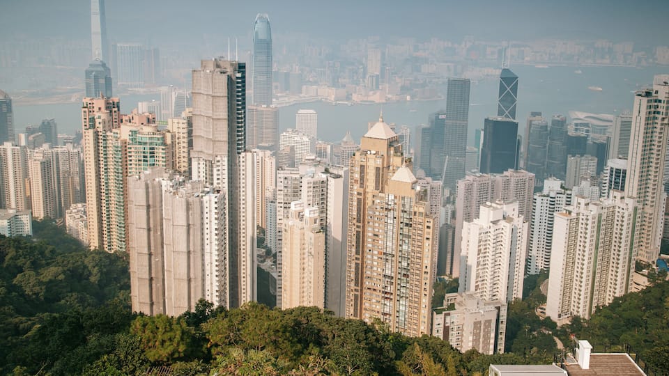 Hong Kong SAR which includes a skyscraper, landscape views and a city
