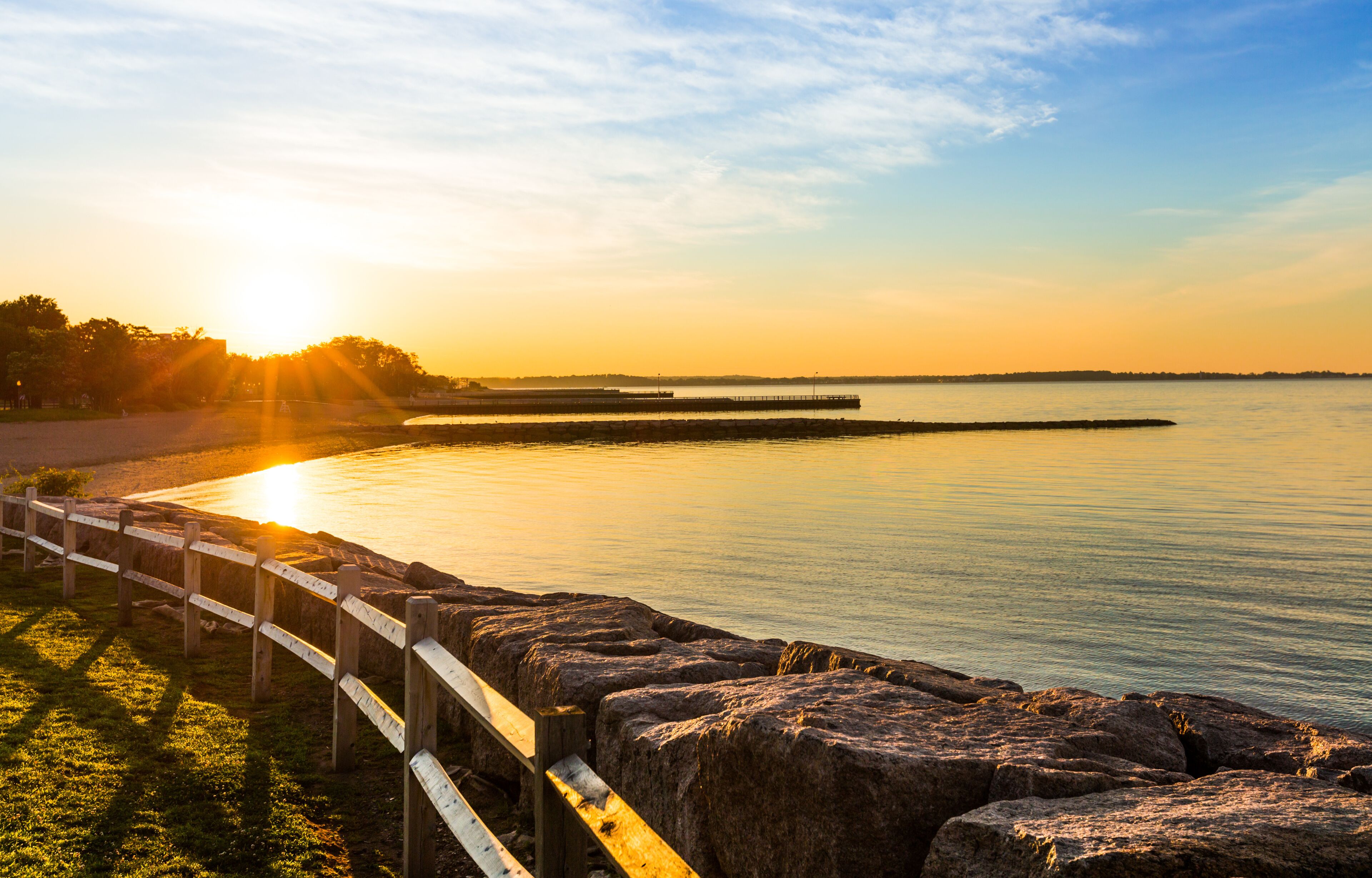 Sunrise at a scenic beach