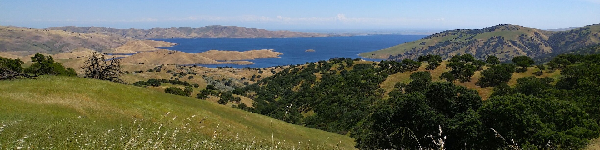 Within the first mile of the Dinosaur Lake Trail, you get this phenomenal view of the San Luis Reservoir.