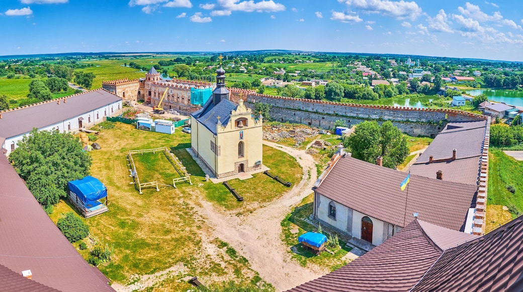Panorama of Medzhybizh Castle from the top, Ukraine