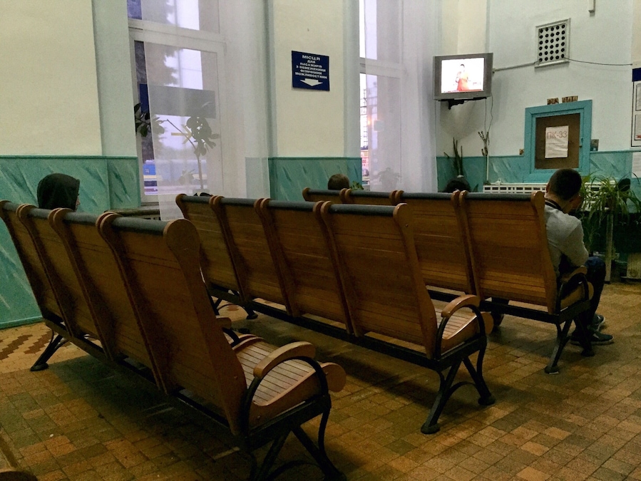 When your train arrives at 0430, you hang out in this waiting room for a few hours. It was warm and quiet, and I didn't have to wander the city in the dark.