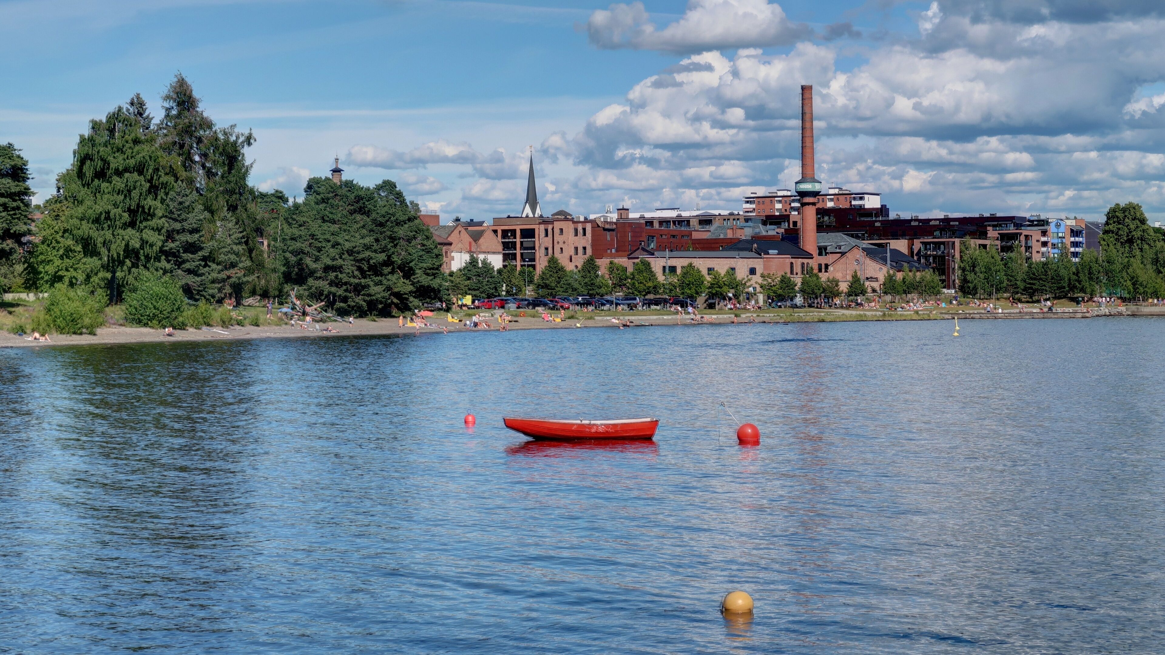 ville de Hamar en Norvège sur les bords du lac Mjøsa