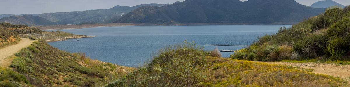 Diamond Valley lake and reservoir in California.