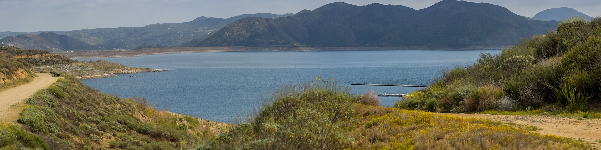 Diamond Valley lake and reservoir in California.