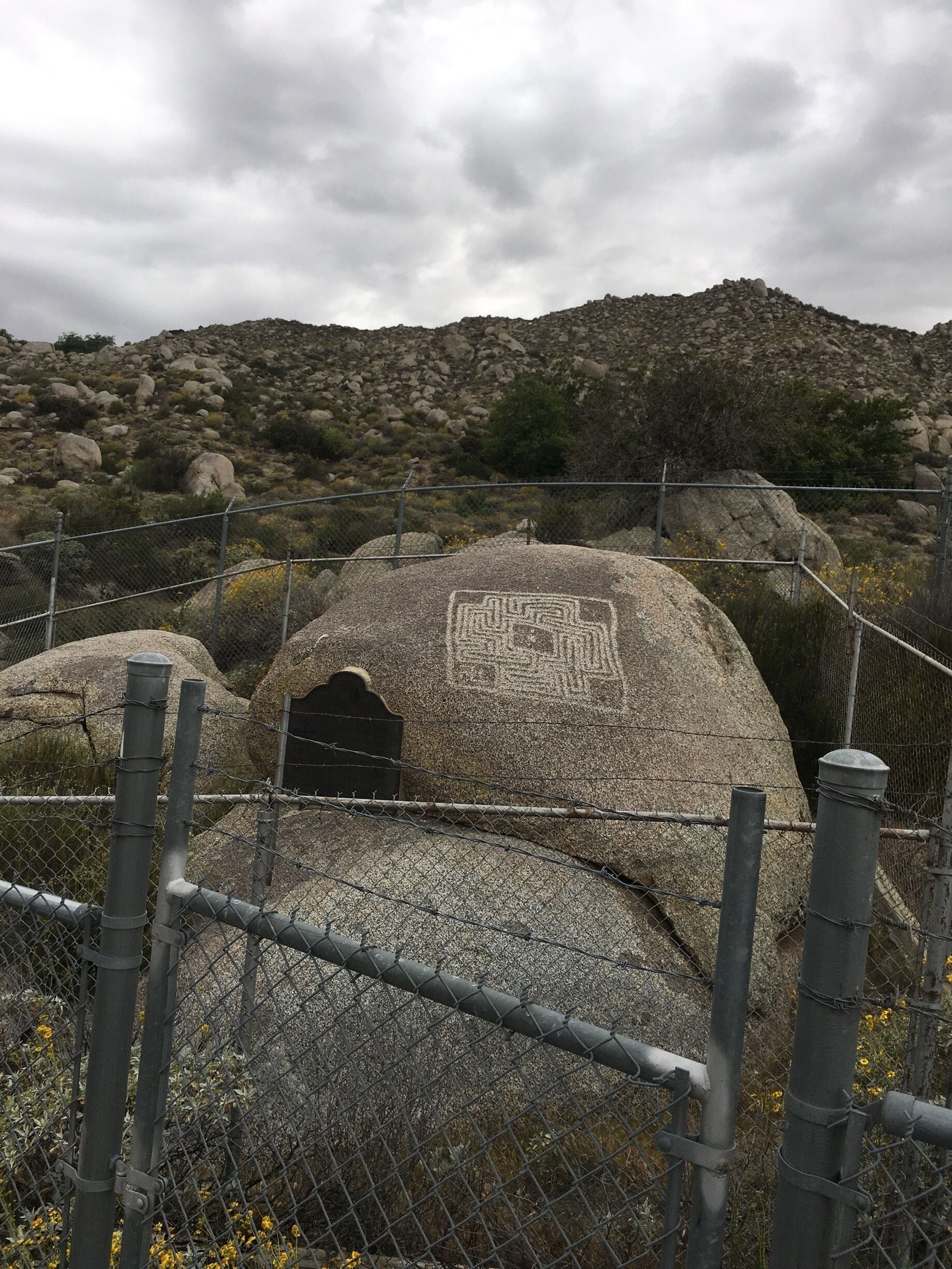 Hemet Maze Stone petroglyph. 