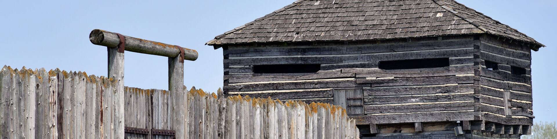 Old Fort Madison, built in 1808, located along the Mississippi River in the southeast corner of Iowa. The fort was the first permanent U.S. military fortification on the Upper Mississippi.