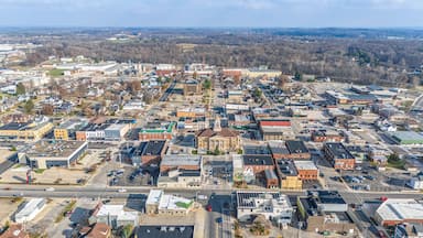 Historic Downtown Jasper, Indiana during Christmas.