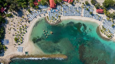Aerial view of Labadee beach, Cap-Haitien, Haiti.
