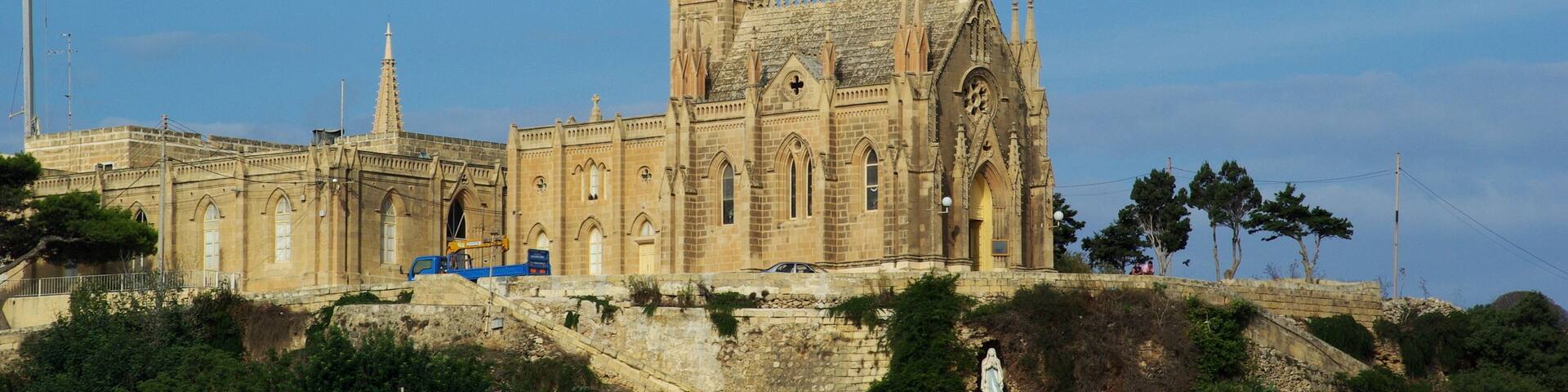 Malta, Gozo, Għajnsielem, Our lady of Lourdes church