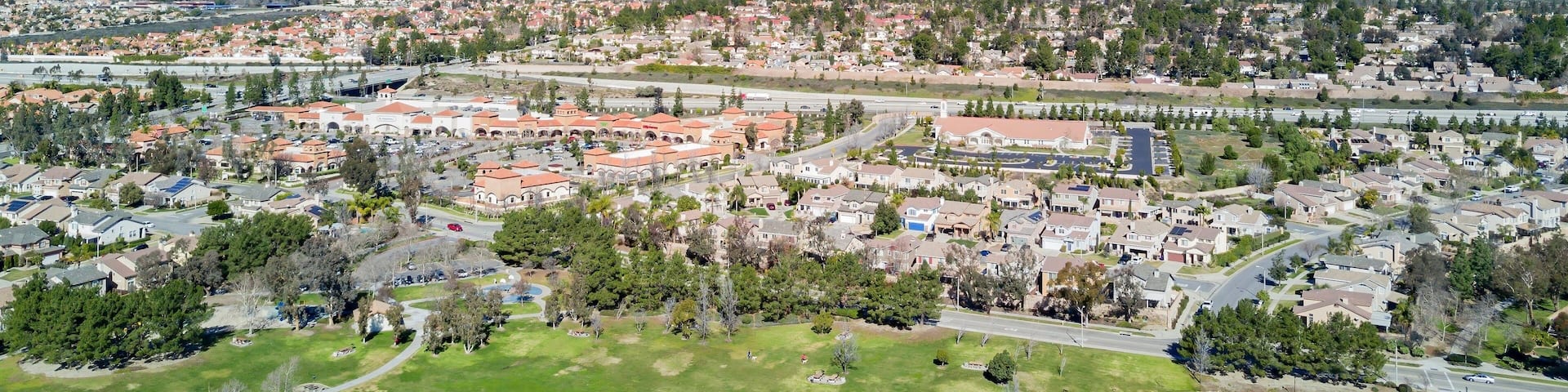 Aerial view of Rancho Cucamonga area