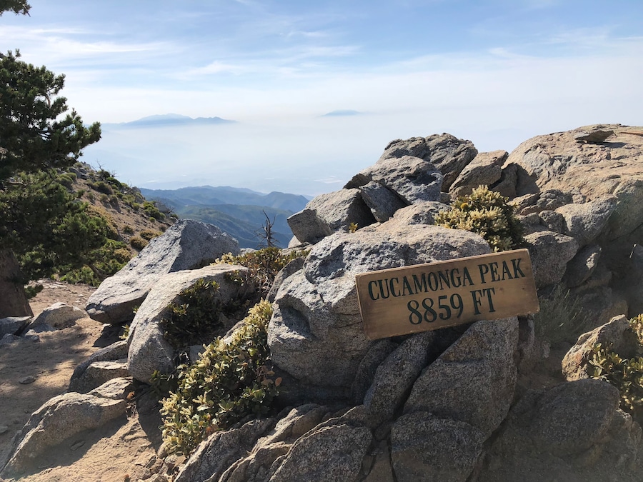 Rocks at the summit of Cucamonga Peak in Southern California