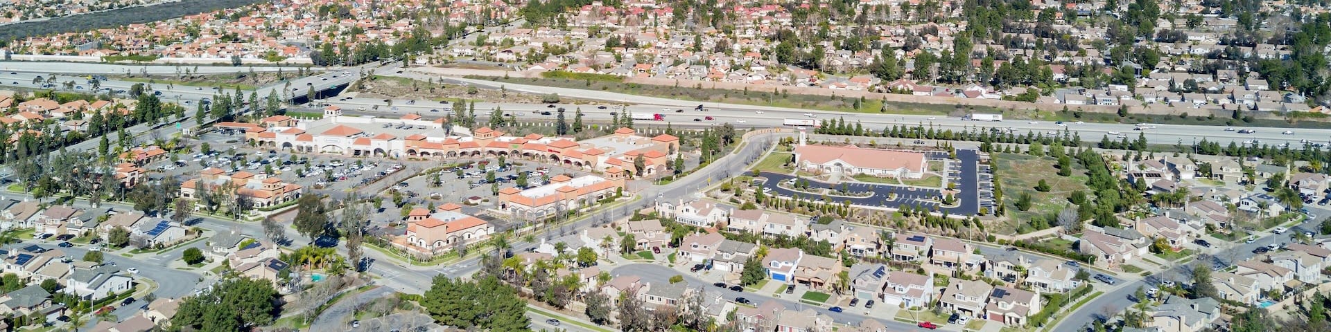 Aerial view of Rancho Cucamonga area