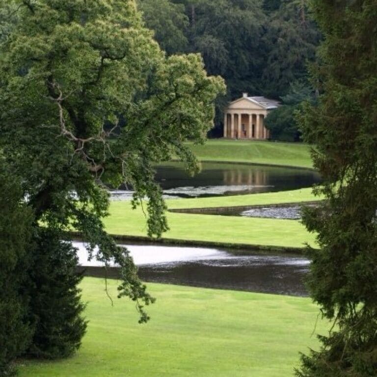 The Temple of Piety, part of the Studley Royal water gardens at Fountains Abbey. 