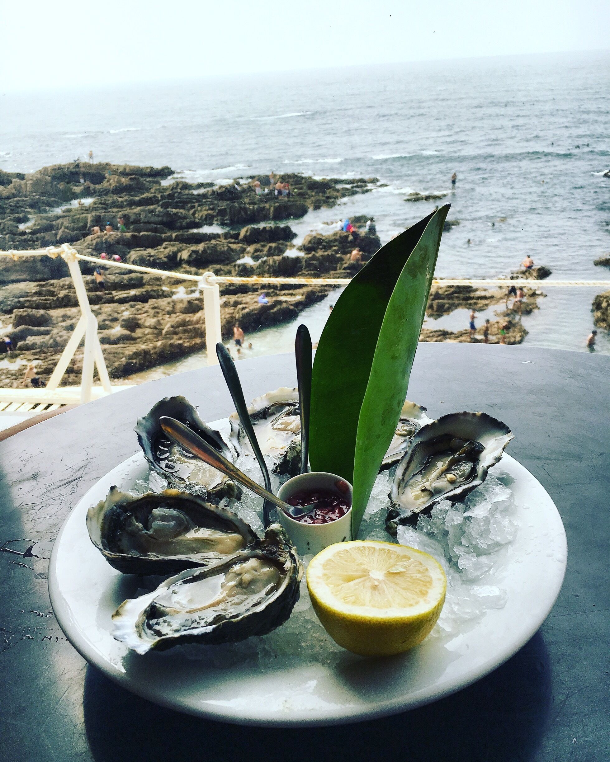 BEST oysters I've ever had. And a sea view?! Couldn't get any better than this! Everything on Cabestan's menu looked absolutely delicious. Was only able to try a few things and they were amazing.  The bathrooms in this restaurant are pretty cool too! Full length windows for a sea view while on the John! Ha 🙈