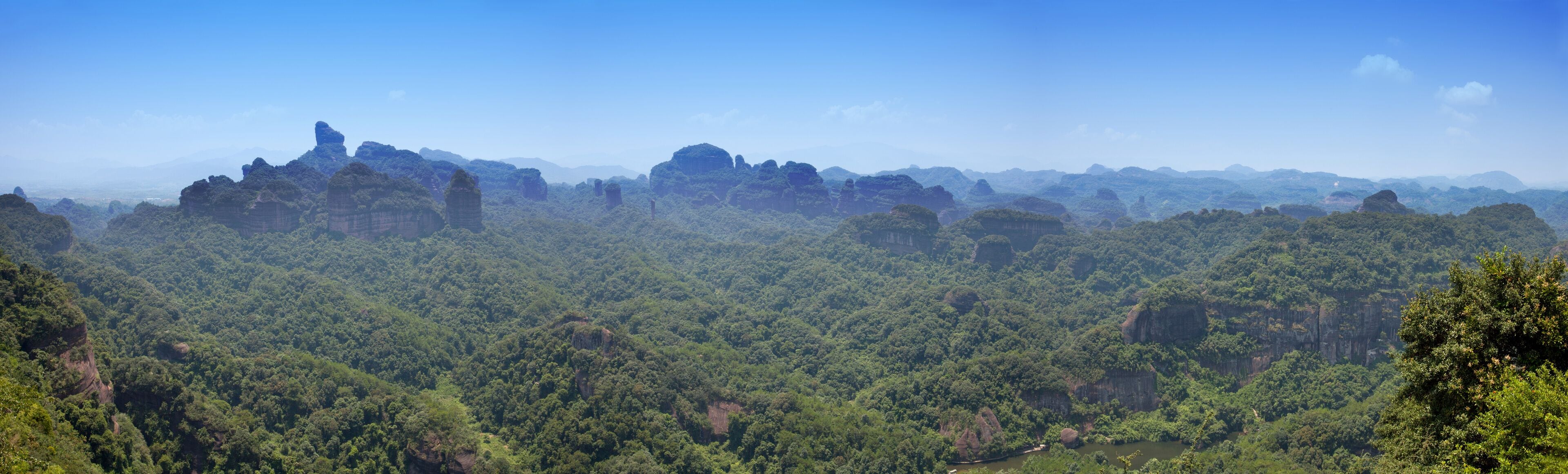 Danxia Mountain National Geological Park, Shaoguan, Guangdong. Scenic spots in China. world Natural Heritage.
