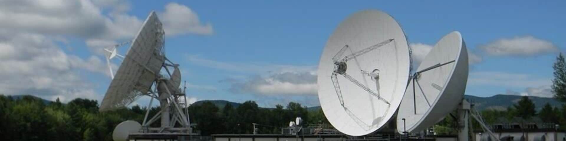 Once a Cold War era showpiece of American technology, the former TELSTAR satellite tracking station was a communication relay station. Built in a unique area shielded by mountains from surrounding interference, some of the clearest signals on earth are relayed across the planet. Subsequently sold to communication giant MCI.