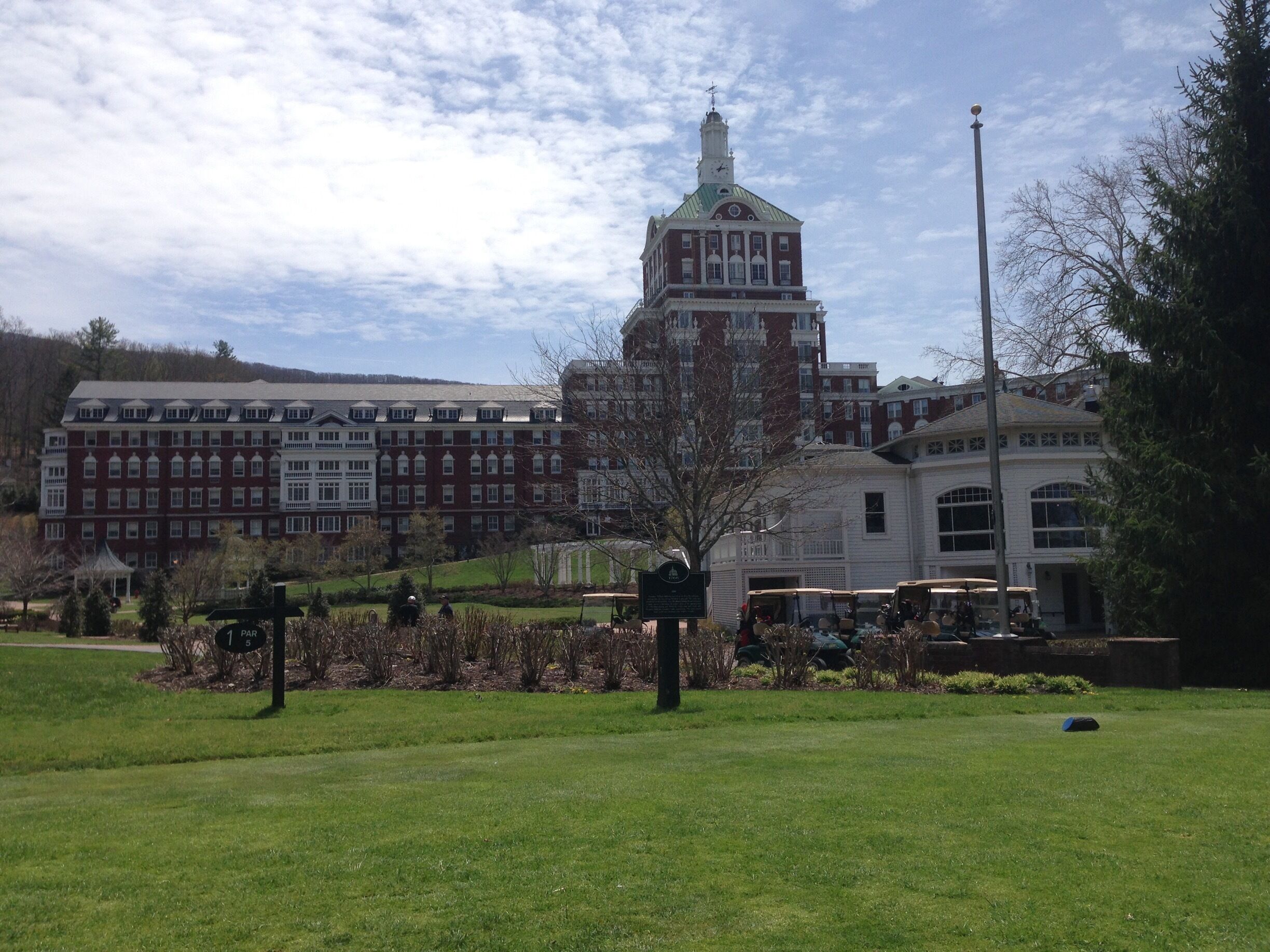 The Homestead Resort from the first tee box