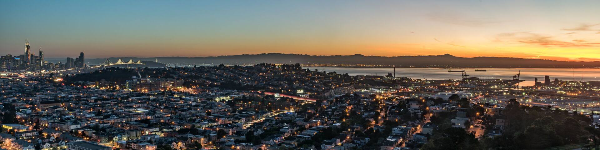San Francisco Bay Area Sunrise Panorama
