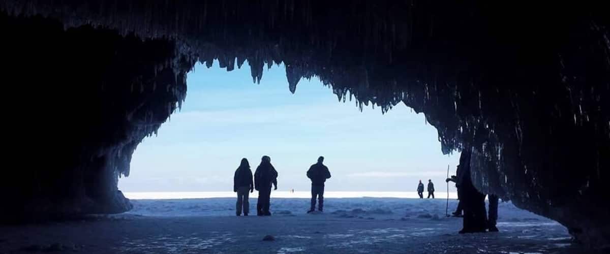 On average once every 35 years does the winter get cold enough for the ice caves to form on Lake Superior.