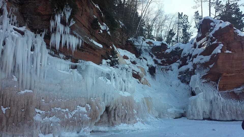 Ice covered shoreline
