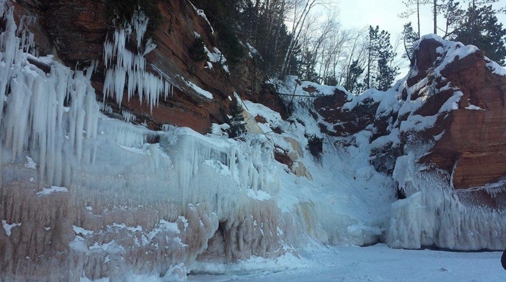 Ice covered shoreline