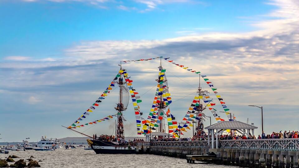 Gasparilla Pirate Festival at Tampa Florida, Ballast Point pier Tampa