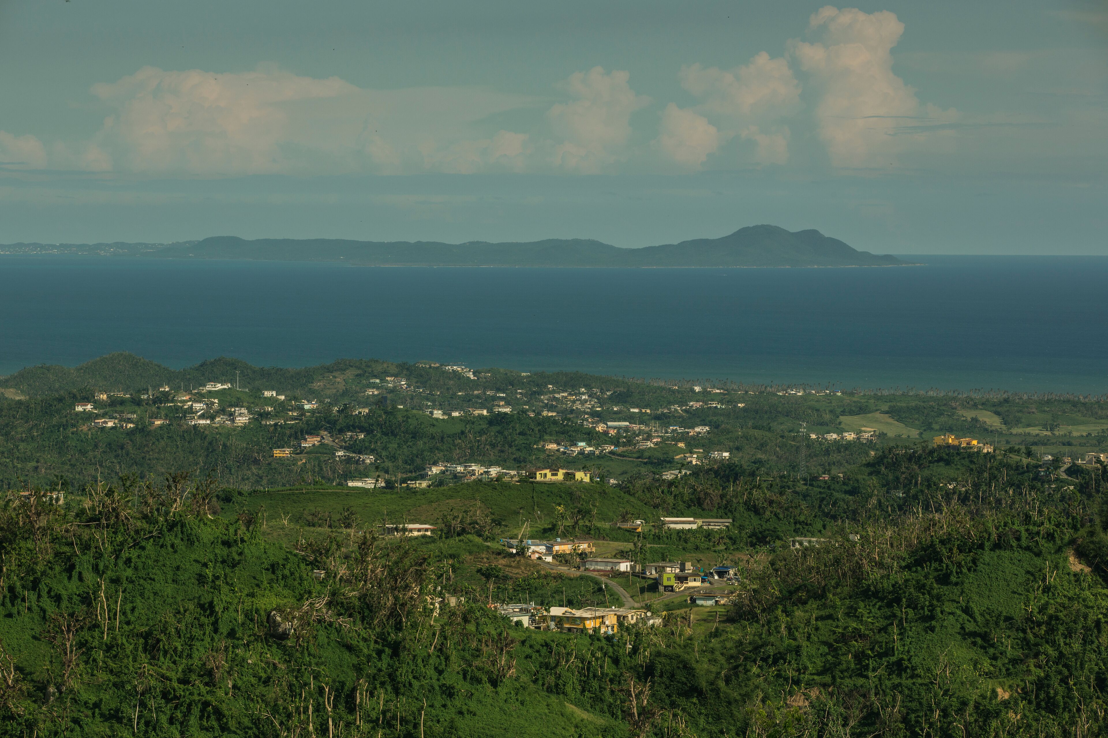 Beautiful view of Humacao and Vieques Island in Puerto Rico