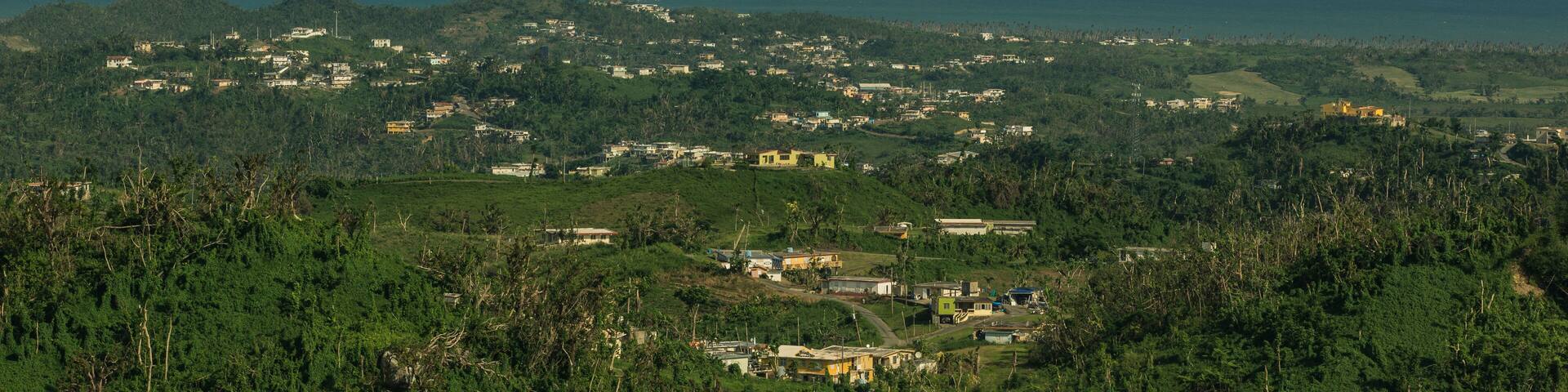 Beautiful view of Humacao and Vieques Island in Puerto Rico
