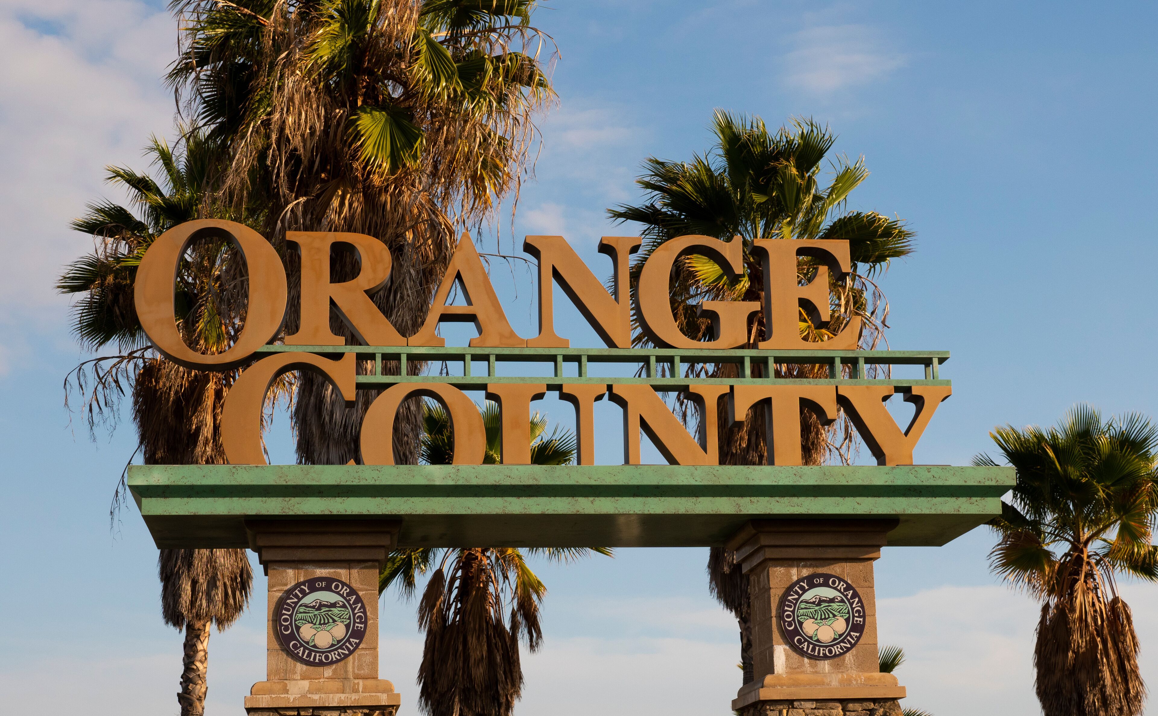 Orange County California Public Welcome SIgn