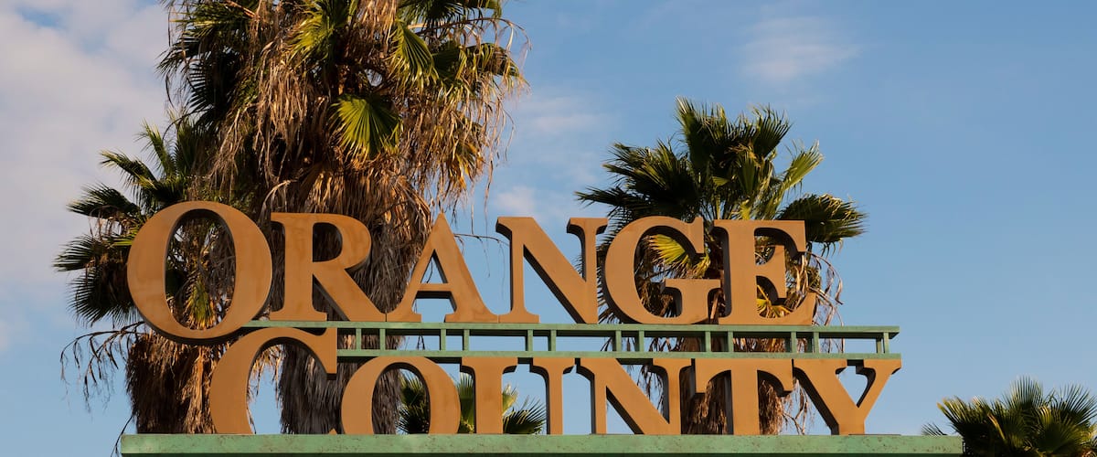 Orange County California Public Welcome SIgn