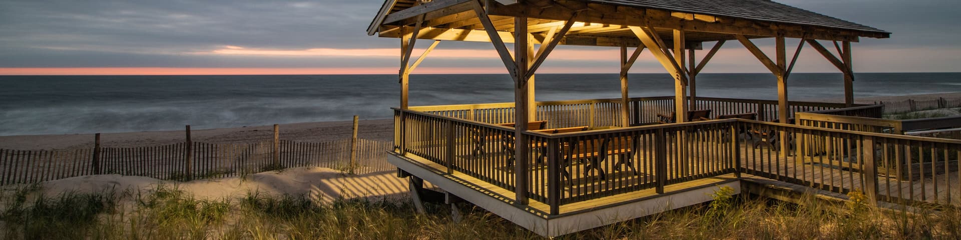Sunrise at the Pearl Street Pavilion in Beach Haven, NJ