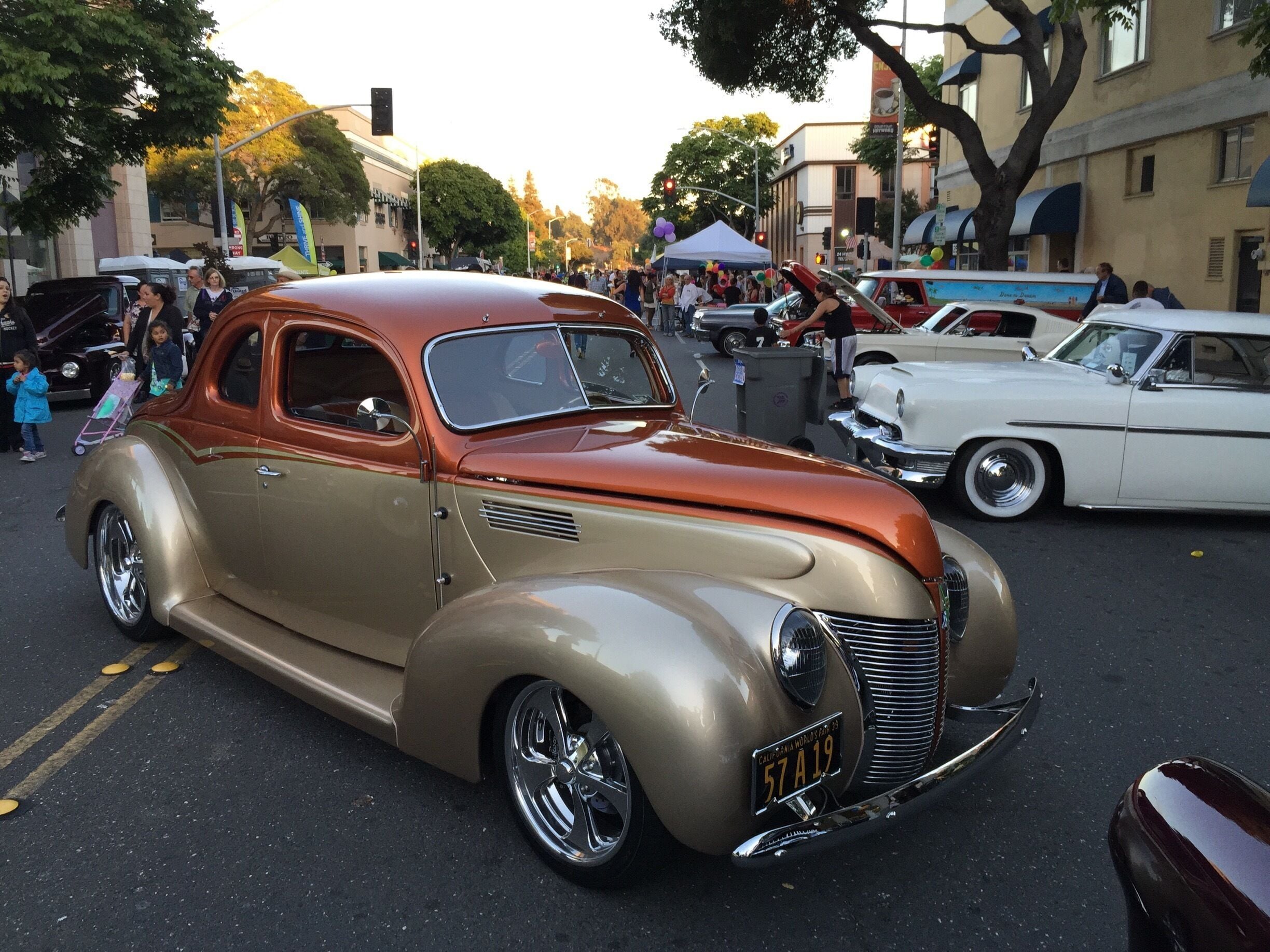 Vintage cars at Hayward downtown festival