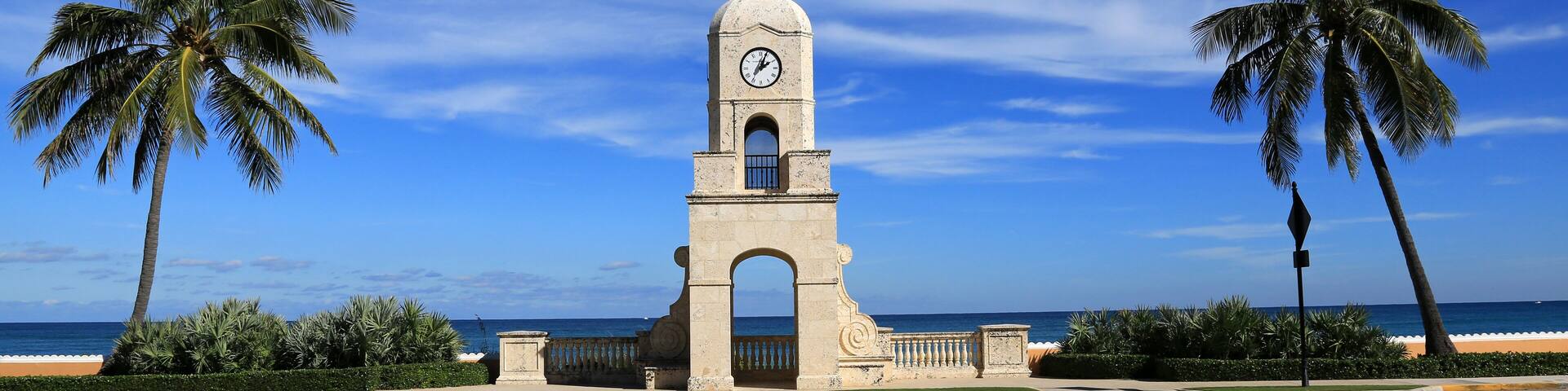 Worth Avenue Clock Tower on Palm Beach, Florida