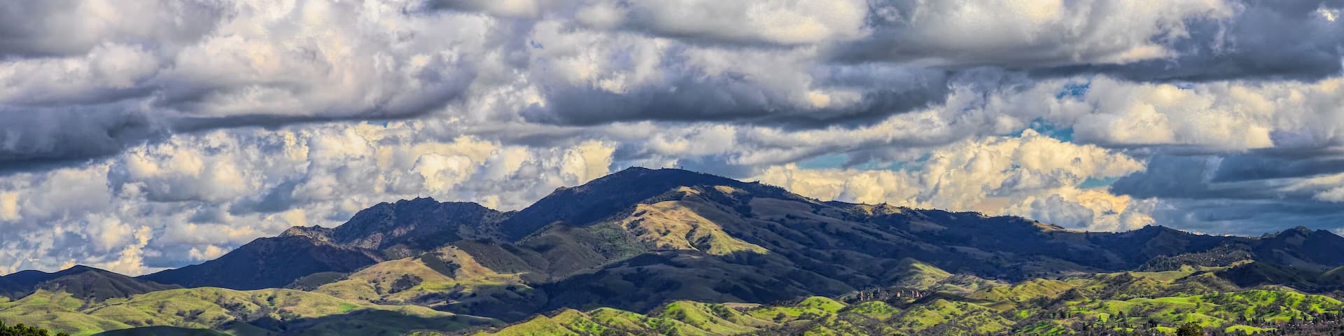 Mt. Diablo panorama with clouds