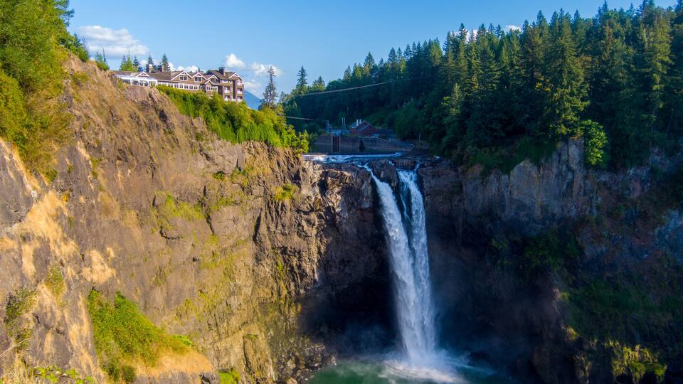 Snoqualmie Falls in August of 2021