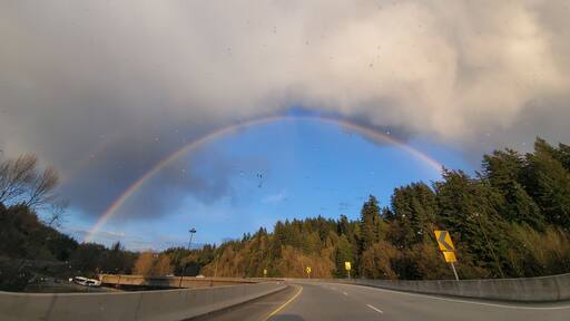 Double rainbow during my drive home from HQ at exit 18 off I-90 near the Issaquah highlands #LifeAtExpedia