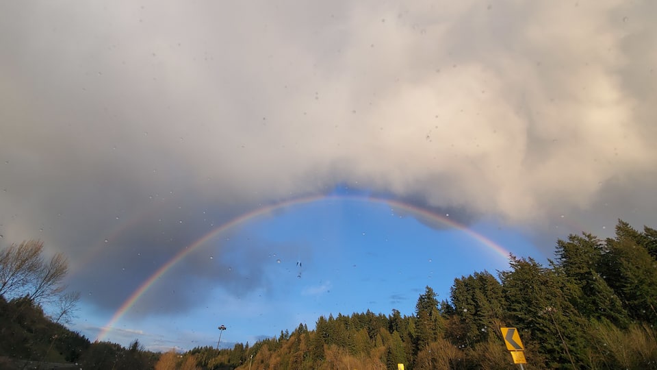 Double rainbow during my drive home from HQ at exit 18 off I-90 near the Issaquah highlands #LifeAtExpedia